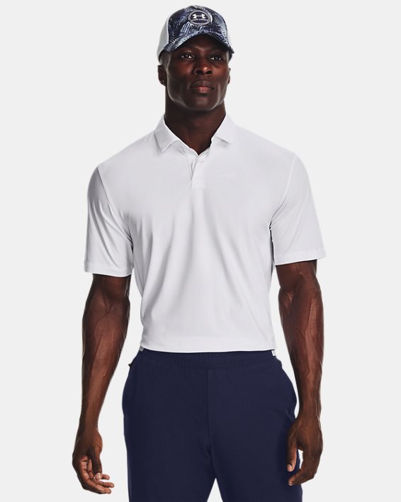 Men's UA Luxe Polo in White image number 0